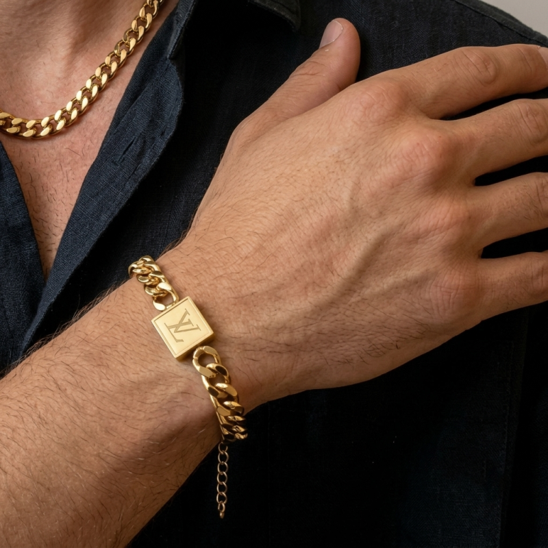 Unisex Gold Cuban Link Bracelet