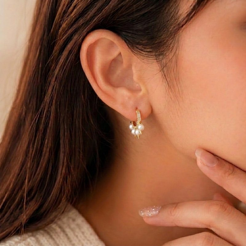 18k Gold Plated Huggie Hoop Earrings
