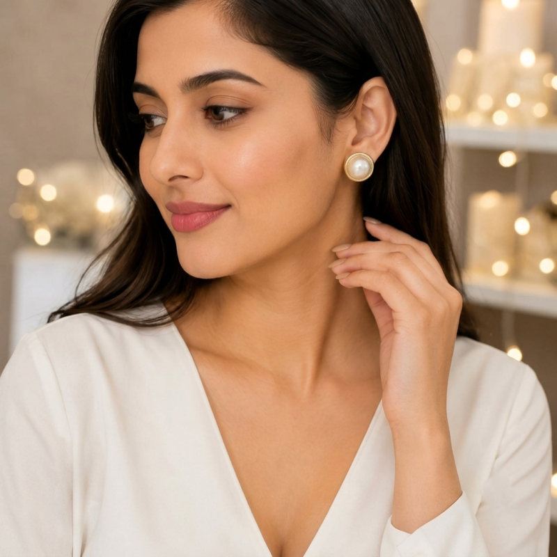 Timeless Elegance Pearl Stud Earrings
