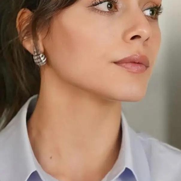 Fashionable & Shiny Cubic Zirconia Oxidized Earrings