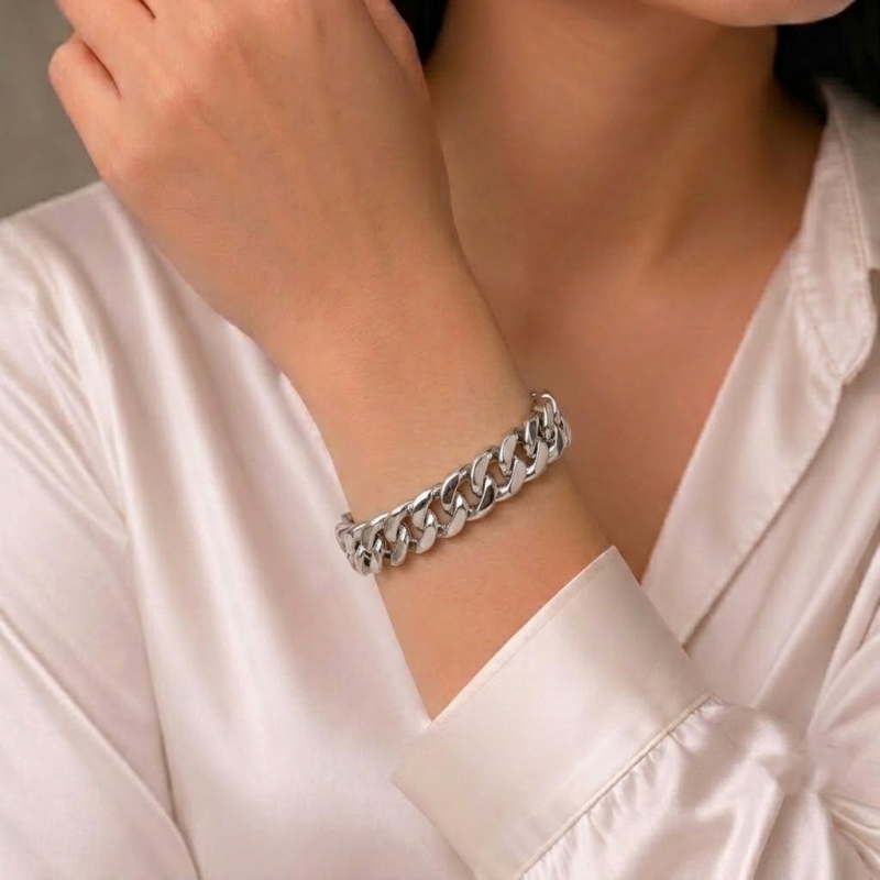 Bold Elegance, Defined in Silver Bracelet