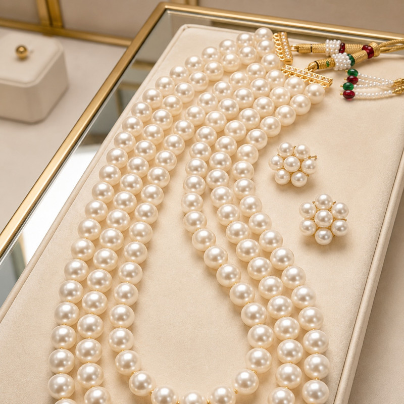 Three Layer Pearl Mala Gift Set