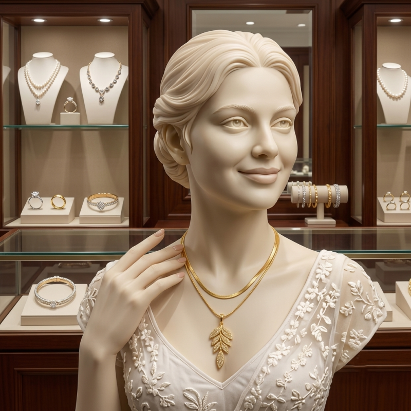 Elegant Layered Gold Leaf Necklace